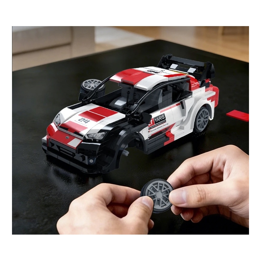 CaDA konstruktora bloki „Racer“ tālvadības sacīkšu automašīna „Toyota GR Yaris Rally1 330 daļas RC" – 5