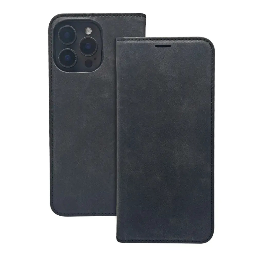Smart Suede raamatutüüpi telefoni ümbris iPhone 12 | iPhone 12 Pro must