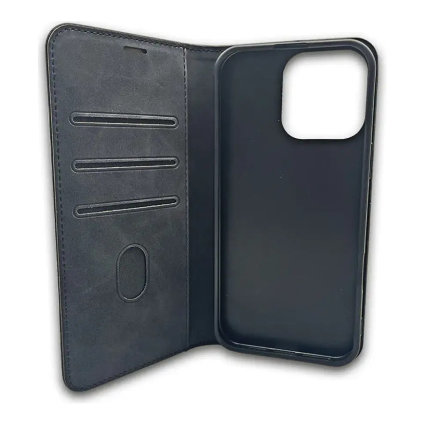 Smart Suede knyginio tipo telefono dėklas iPhone 12 | iPhone 12 Pro juodas – 3