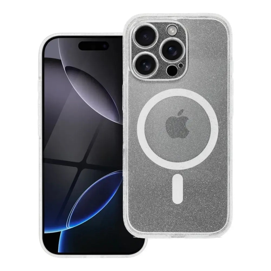 Clear Mag Cover telefono dėklas su MagSafe palaikymu iPhone 16 Pro skaidrus
