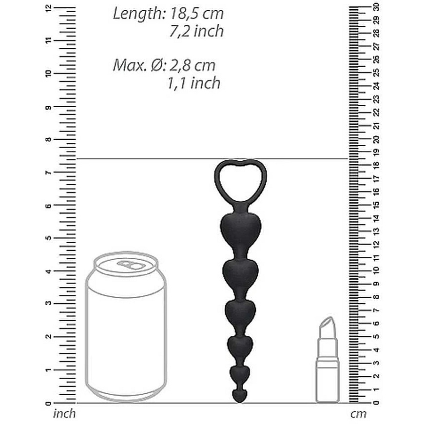 Ouch By Shots Ach! Butt beads with holder 18.5 cm – 5