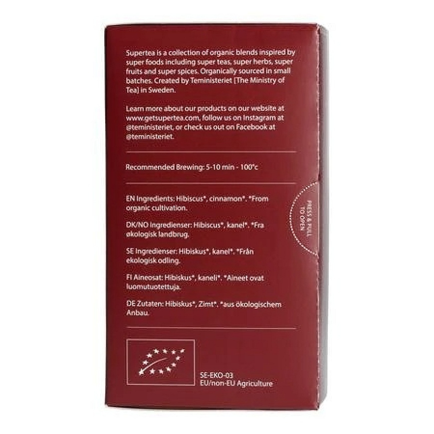 Teministeriet Ministriet - Supertea Hibiscus Cinnamon - Organic - 20 tea bags – 2