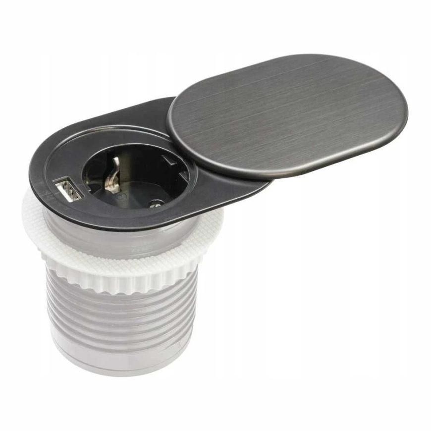 Plastrol Baldinis kontaktligzda Montējama, 1 kontaktligzda, 1 USB-A kontaktligzda, schuko