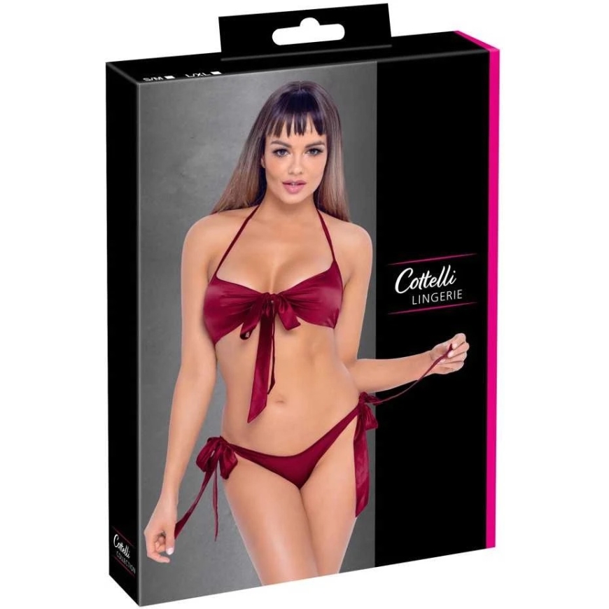 Cottelli bra and panties red L/XL