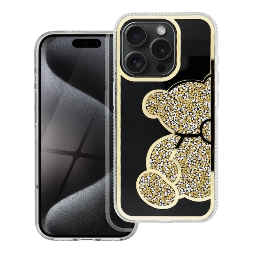 TEDDY BEAR phone case for iPhone 14 gold