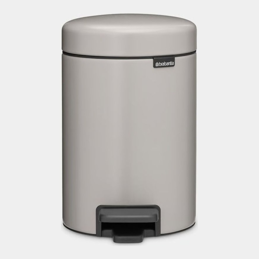 BRABANTIA atkritumu tvertne ar pedāli NewIcon 3 l Soft Grey 252181 (8710755252181)