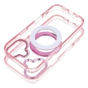 Kaitse iPhone 16 PRO Frame Circle Stand, mis on ühilduv MagSafe roosa