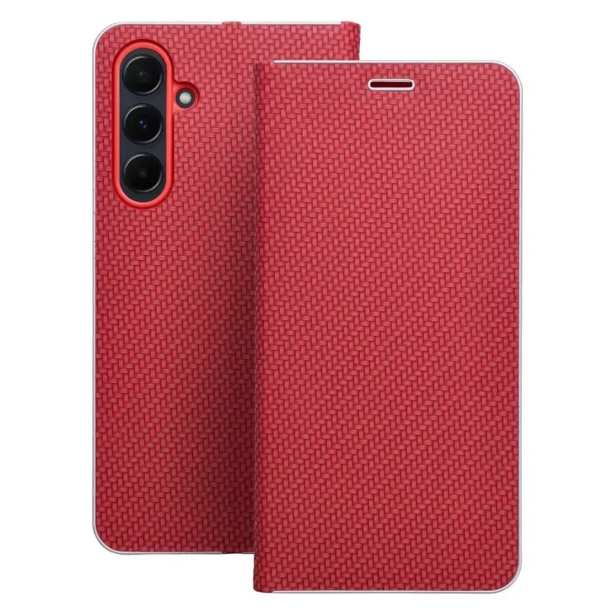 LUNA Book Carbon для XIAOMI Redmi Note 14 4G (GLOBAL - 163,25 мм x 76,55 мм x 8,16 мм) красный – 2