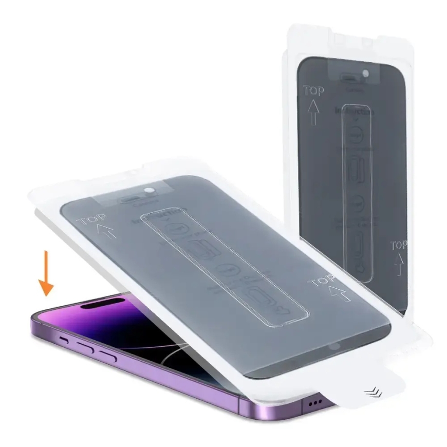 Lujitettu lasi täyden liimanesteen privaatiukselle IPHONE 16 PRO/17 BLACK:lle – 2