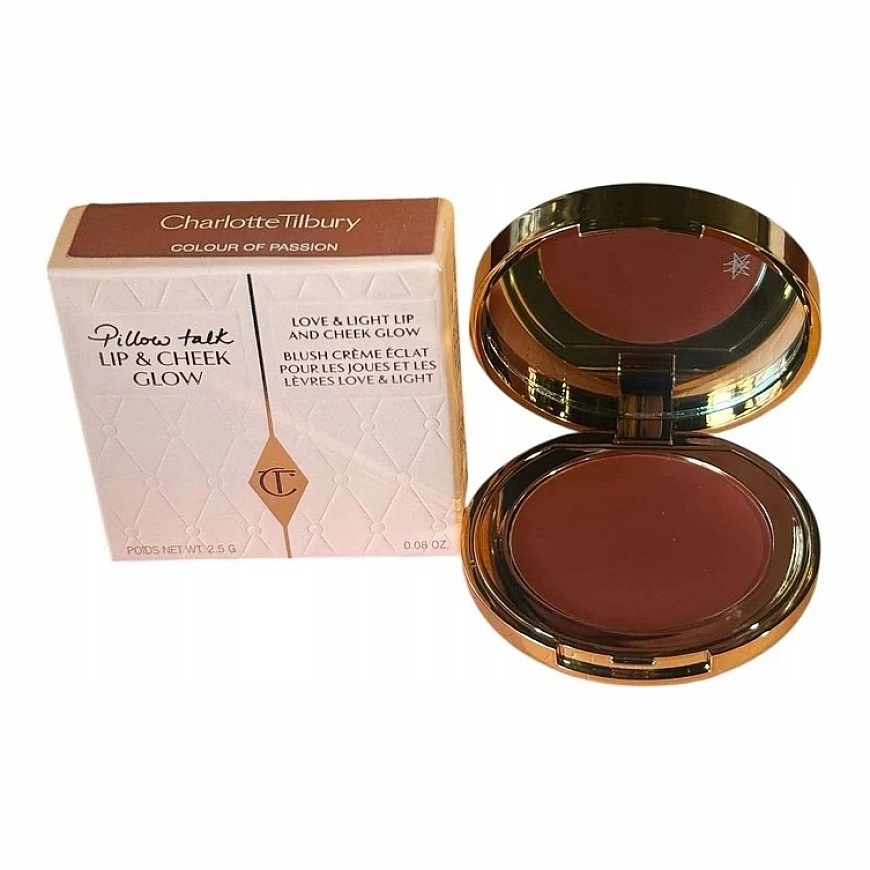 Charlotte Tilbury Lūpų ir skruostų švytėjimas Kreminis skaistalai „Aistros spalva“ 2,5 g – 2