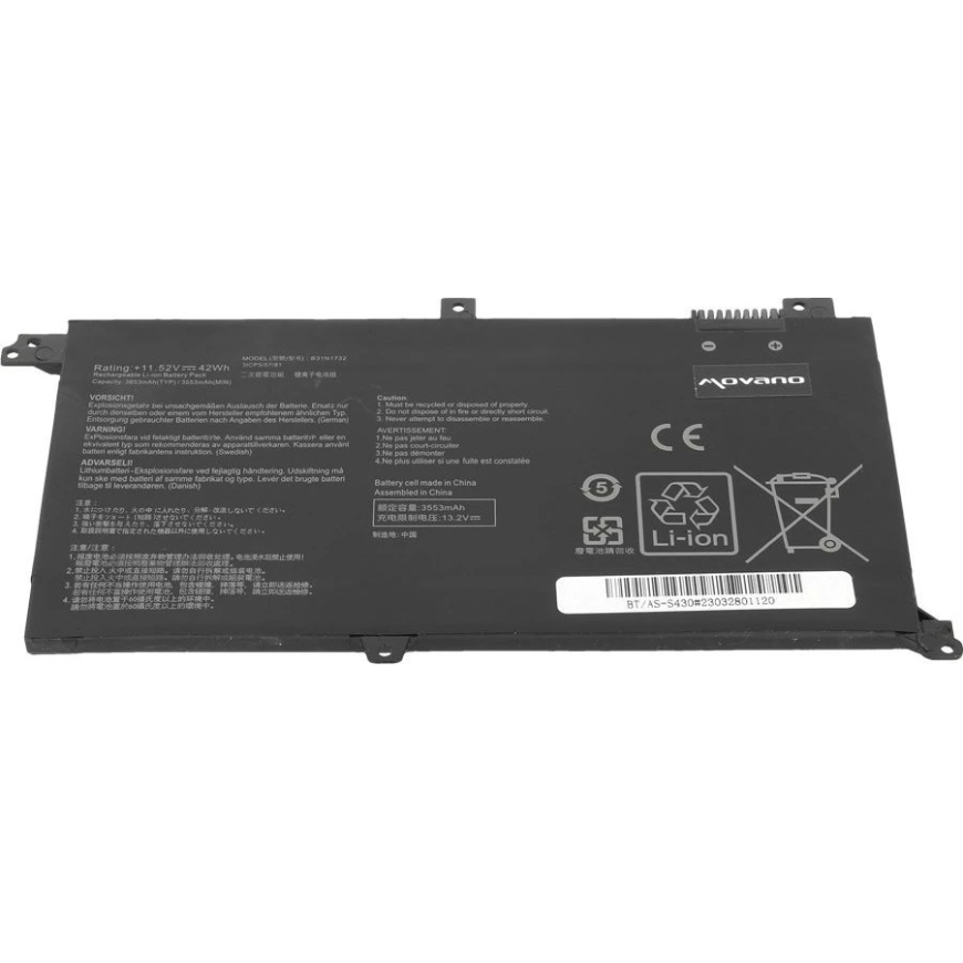 Movano battery B31N1732 for Asus Vivobook S430 X430U K430 – 4