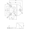 Retractable gate stopper PSG 61.191 (130x150/H65) with rubber coating Retractable gate stopper PSG 61.191 (130x150/H65) with rubber coating