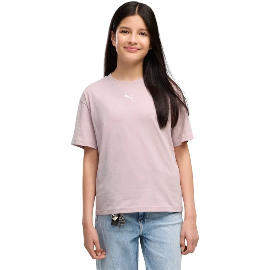 Puma Ess Centered Cat Logo Boxy T-särk lastele Roosa 685131 49 (152 cm)