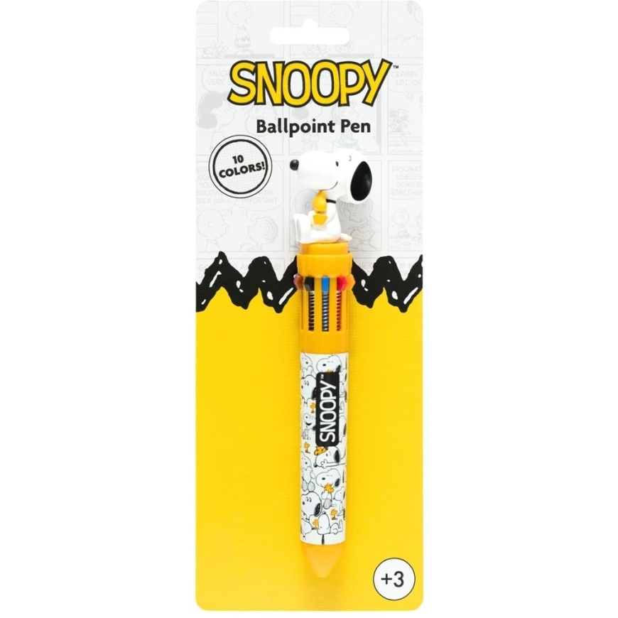 Snoopy – automatic ballpoint pen with 10 colors and 3D figurine from the "Lazy Days" collection – 4