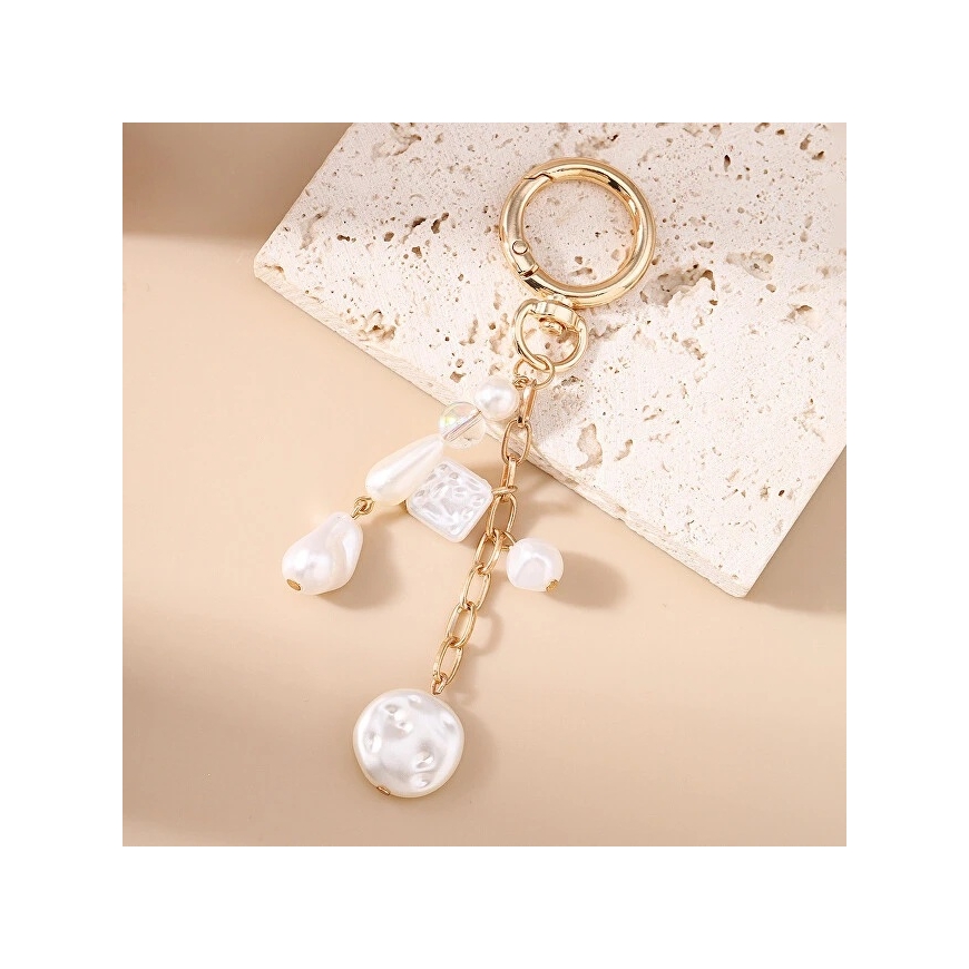 Troli Charming Gold-Plated Pendant with Artificial Pearls