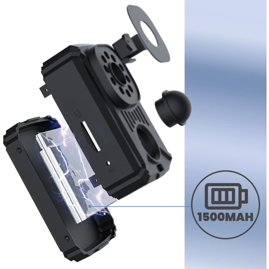 RTO Šnipinėjimo kamera judesio aptikimas Full HD naktinis 1500 mAh naktinis režimas M-JPEG ER1054 – 4