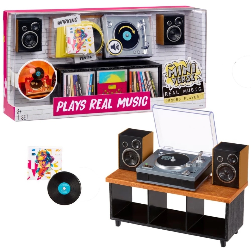 Музыкальная игрушка MGA's Miniverse мини проигрыватель для пластинок Real Music 254249-EUC – 2