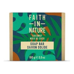 Faith In Nature, Coconut, Cleansing & Moisturising, Soap Bar, 100 g