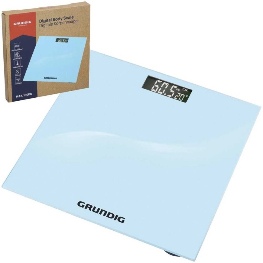 Grundig White Glass Bathroom Scale WAGA