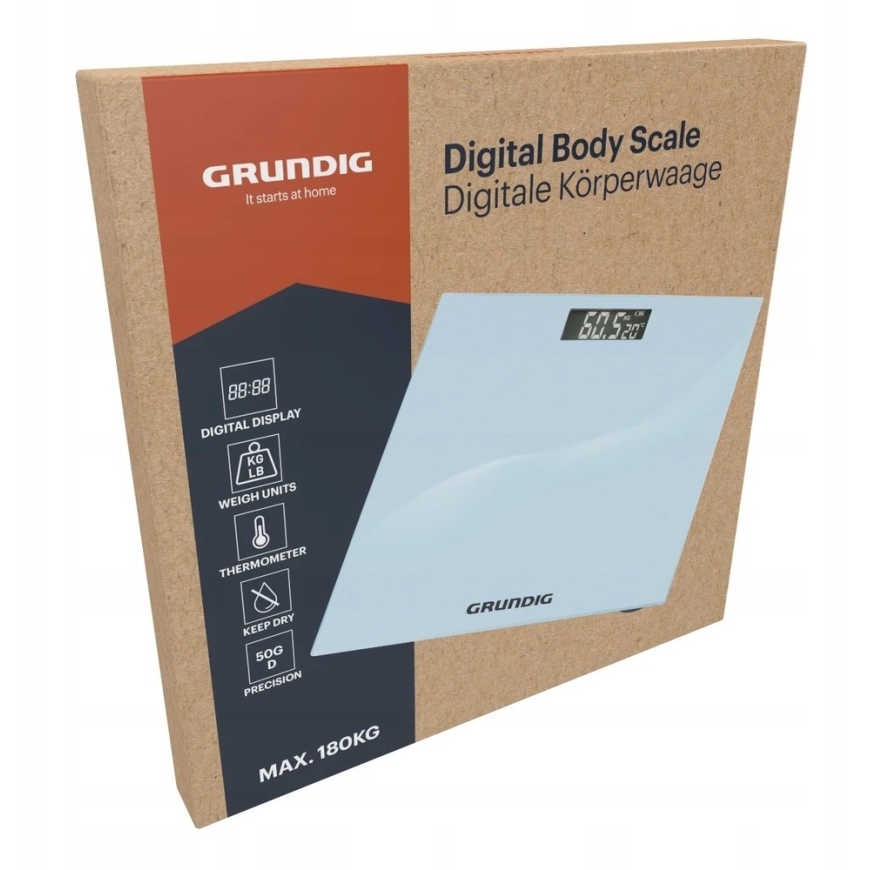 Grundig White Glass Bathroom Scale WAGA – 4