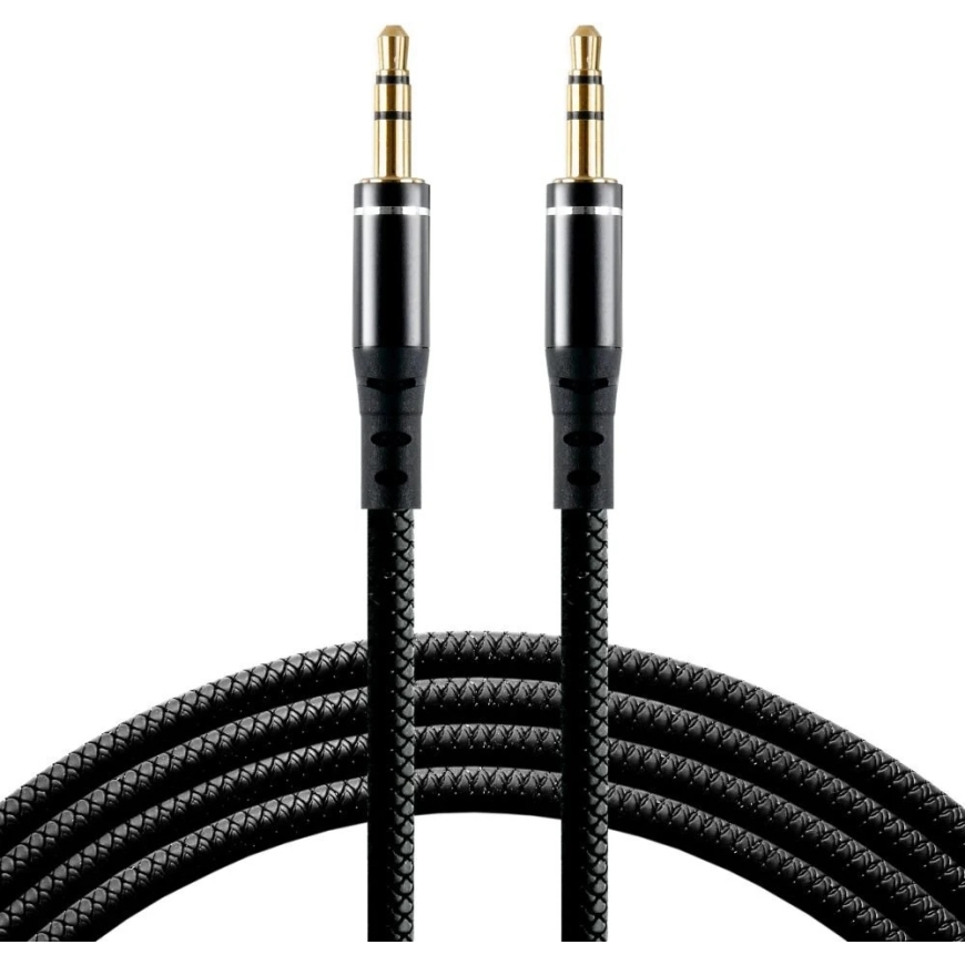 Аудиокабель - EverActive CBS-1JB 3.5mm AUX кабель с позолоченными соединениями 1,0 м черный