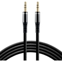 Audio Cable - EverActive CBS-1JB 3.5mm AUX Cable with Gold-Plated Connectors 1.0m Black Audio Cable - EverActive CBS-1JB 3.5mm AUX Cable with Gold-Plated Connectors 1.0m Black