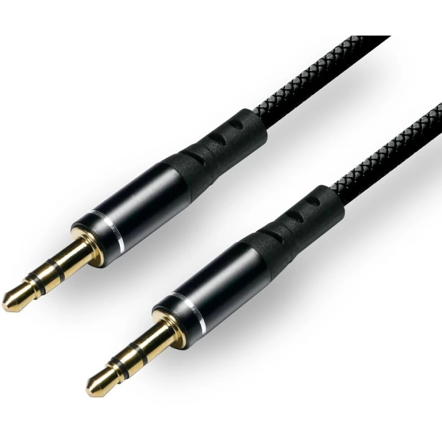 Audio Cable - EverActive CBS-1JB 3.5mm AUX Cable with Gold-Plated Connectors 1.0m Black – 2