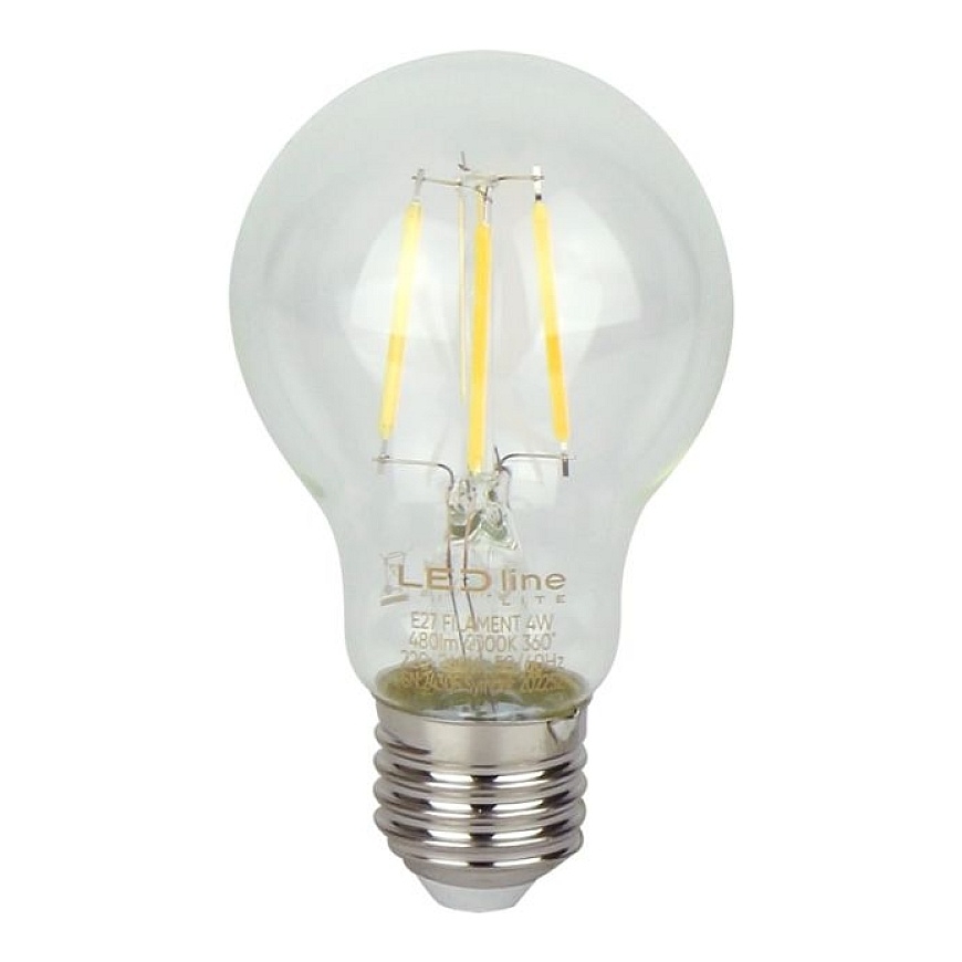 LED lemputė E27 4W 2700K 480lm 220-240V FILAMENT A60 GLOBE LED line LITE