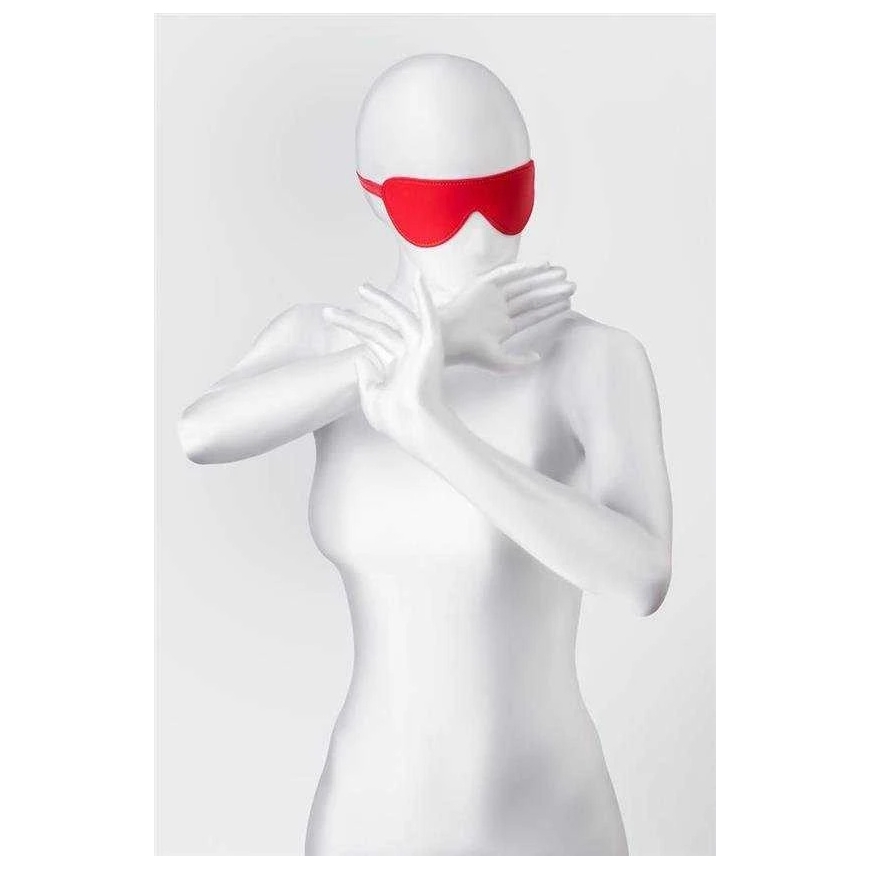 Toyfa Anonymo mask, PU leather, red, 65 cm – 2