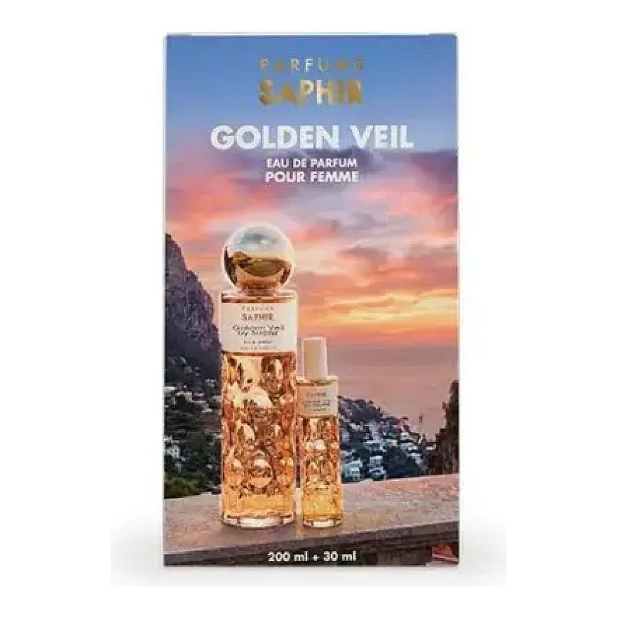 SAPHIR GOLDEN VEIL EDP PURKŠTUVAS 200 ML + 30 ML KOMPLEKTAS