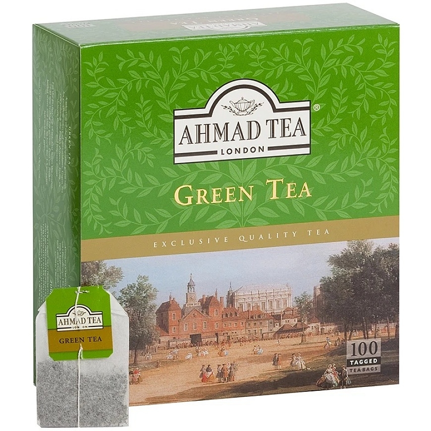 Vihreä tee AHMAD Green TEA, teepusseissa, 100 kpl. – 2