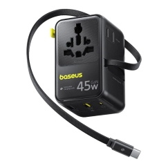 Baseus PicoGo AG11 universālais ceļojuma adapteris 2AC+2U+2C 45 W E0307F00 (6942521203475)