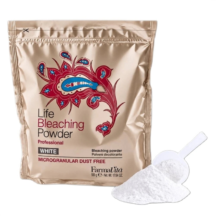 Farmavita Life Valgendav Pulber Professionaalne Juuste Valgendamise Pulber Valge 500g