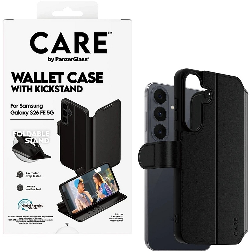 Panzer Glass Phone Case - CARE by PanzerGlass Wallet Case Samsung Galaxy S26 FE Black – 4