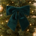 Atmosphera Christmas tree decoration made of velvet, green, 35 x 40 cm