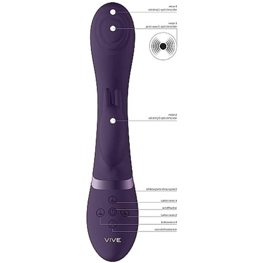Vive By Shots Vive Vibrator jänku pöörlev massaažiseade 21cm 10 režiimi