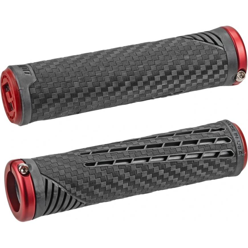 Vairo rankenėlės ODI CF v2.1 Lock-On Juodas/Raudona-Raudona
