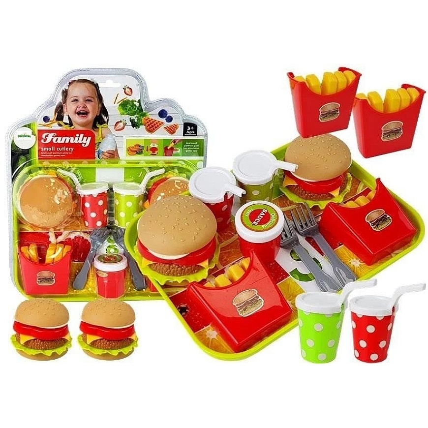 Lean Toys mänguasi hamburgerite ja friikartulitega – 3
