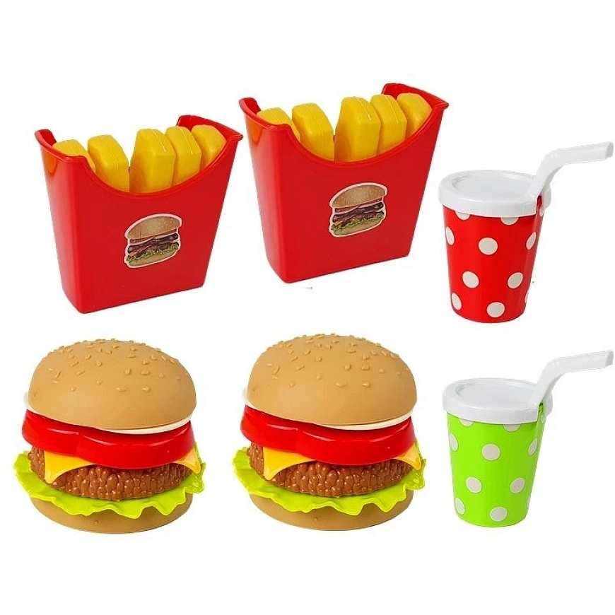 Lean Toys spēļu komplekts ar hamburgeriem un frī kartupeļiem – 5