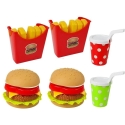 Lean Toys mänguasi hamburgerite ja friikartulitega Lean Toys mänguasi hamburgerite ja friikartulitega