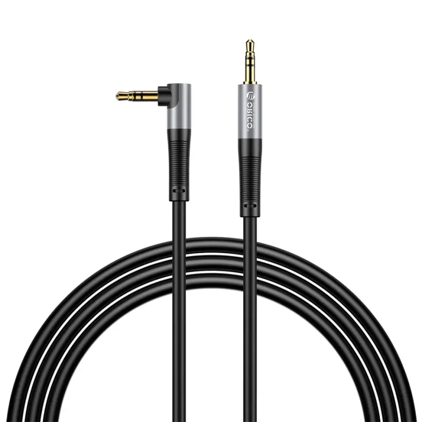 Orico AXW Mini Jack 3.5mm Vīrietis-Vīrietis Leņķa Audio Kabelis 5m - Melns