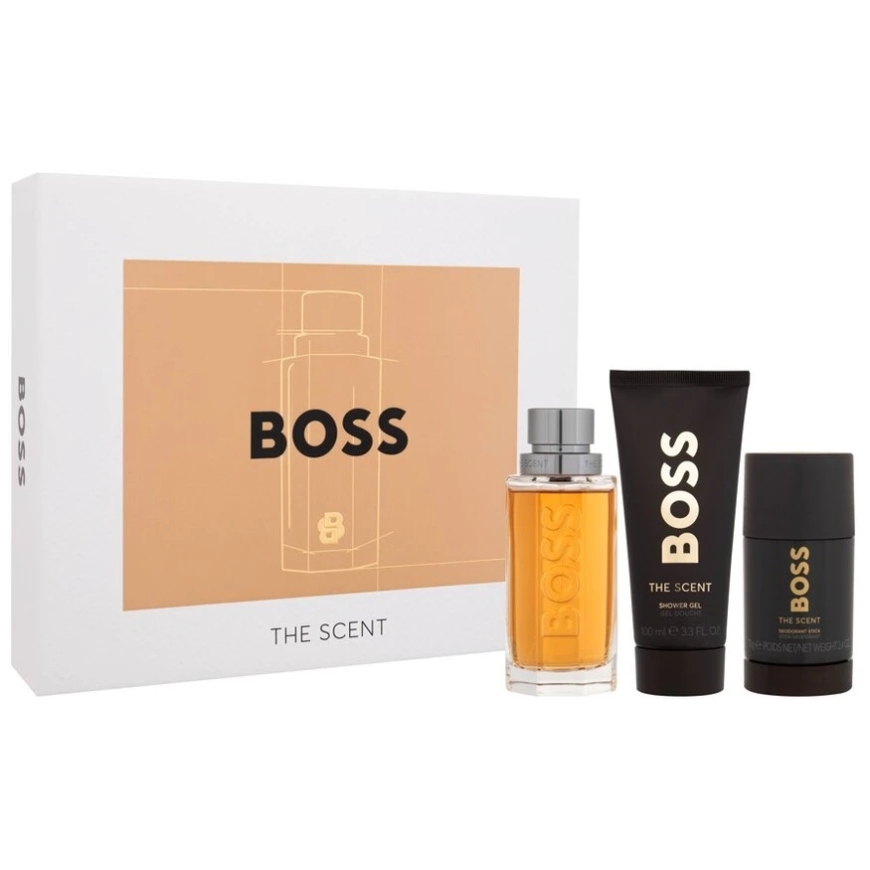 Hugo Boss The Scent tualetē ūdens, 100 ml dezodorants stikla dezodorants, 75 ml dušas gels, 100 ml