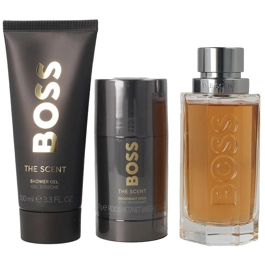 Hugo Boss The Scent Eau de Toilette, 100 ml deodorantti lasikynädeodorantti, 75 ml suihkugeeli, 100 ml – 2