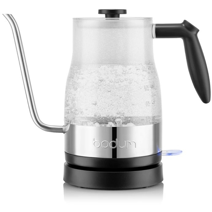 Bodum Chambord 1 l Chrome Teapot with Goose Neck Spout