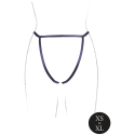 Shots Aime - Underwear with an open gusset and backside, featuring adjustable sliders and golden details - One size Shots Aime - Underwear with an open gusset and backside, featuring adjustable sliders and golden details - One size