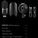 Microphone - Godox UMic10 USB Condenser Cardioid with Headphone Jack and Pop Filter Microphone - Godox UMic10 USB Condenser Cardioid with Headphone Jack and Pop Filter