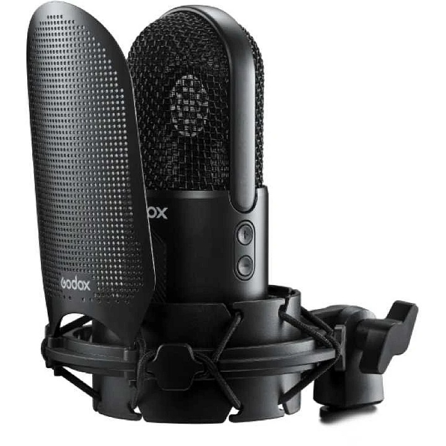 Mikrofons - Godox UMic10 USB kondensators kardioīds ar austiņu ligzdu un pop filtrs – 4