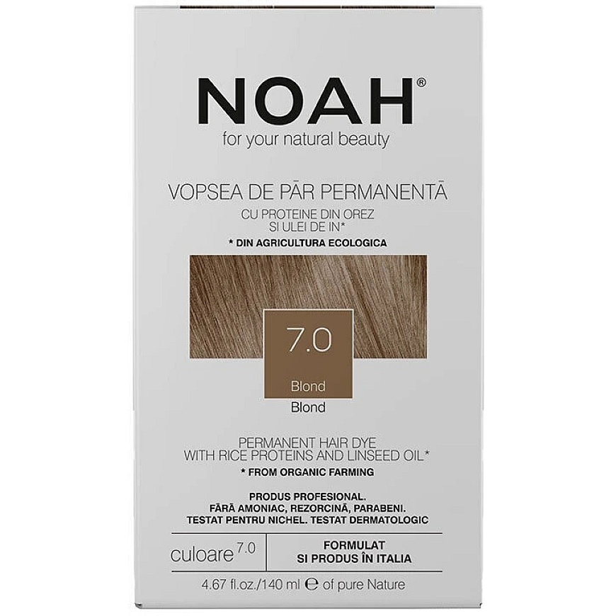 Краска для волос Noah постоянная 7.0 блондин Долговечная краска для волос, 140 мл – 5
