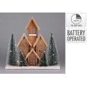 Home Styling Collection Figūrėlė pagaminta iš eglės su LED nameliu, 30 cm