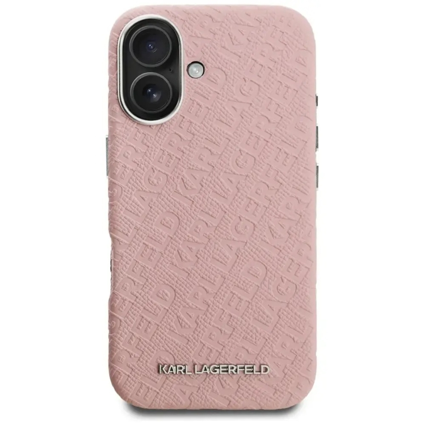 Karl Lagerfeld FW Stamped Karl telefono dėklas su MagSafe palaikymu iPhone 16 rožinis – 3